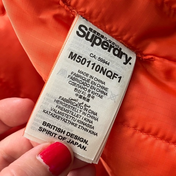 Superdry Gray Bomber Jacket with Ribbed Collar and Cuffs gently worn men’s L - Picture 8 of 12